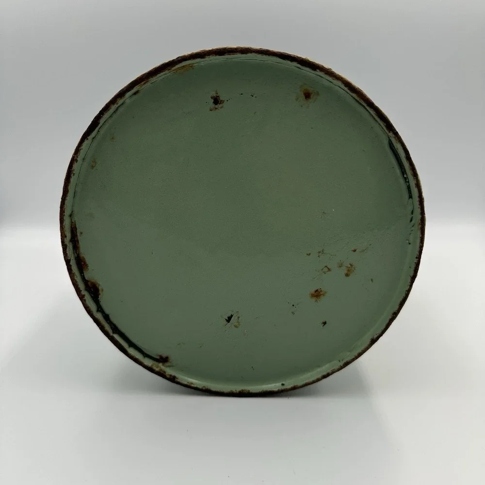 Vintage‎ Green Enamel Ware Hanging Brush Holder